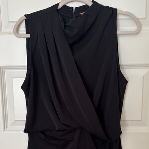 Elie Tahari Black Sleeveless Midi Dress